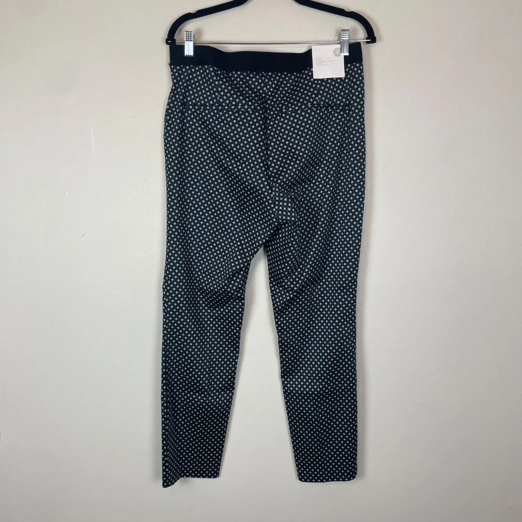 NWT H&M Women's 12 Blue and Black  High‎ Rise Tapered Leg Career Pants Stretch - Image 6