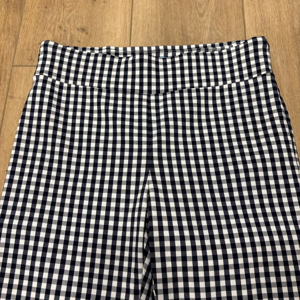 🌟J. MCLAUGHLIN🌟 GINGHAM CHECK PULL ON STRETCH PANT NAVY / WHITE SZ 8 - Image 3