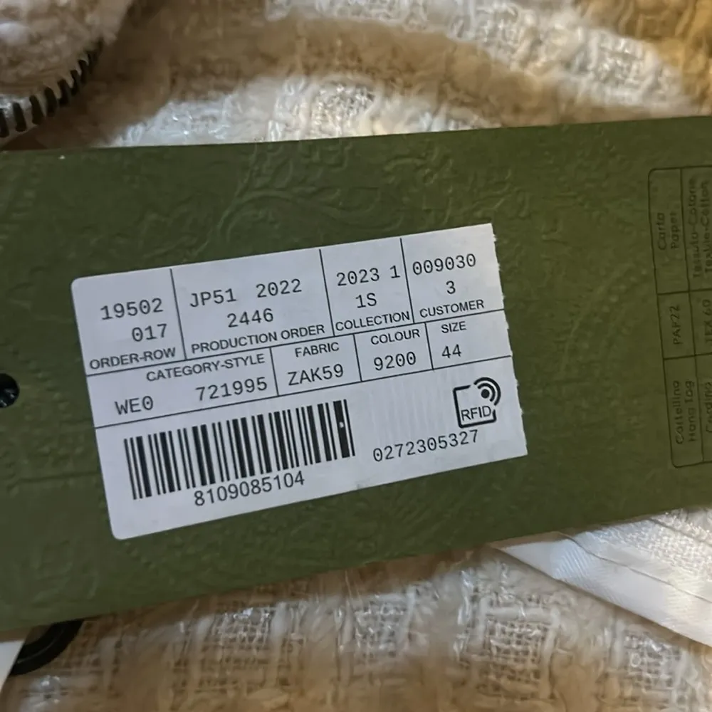 Gucci Window Tweed Bomber Jacket Ivory size IT 44 721995 - Image 3