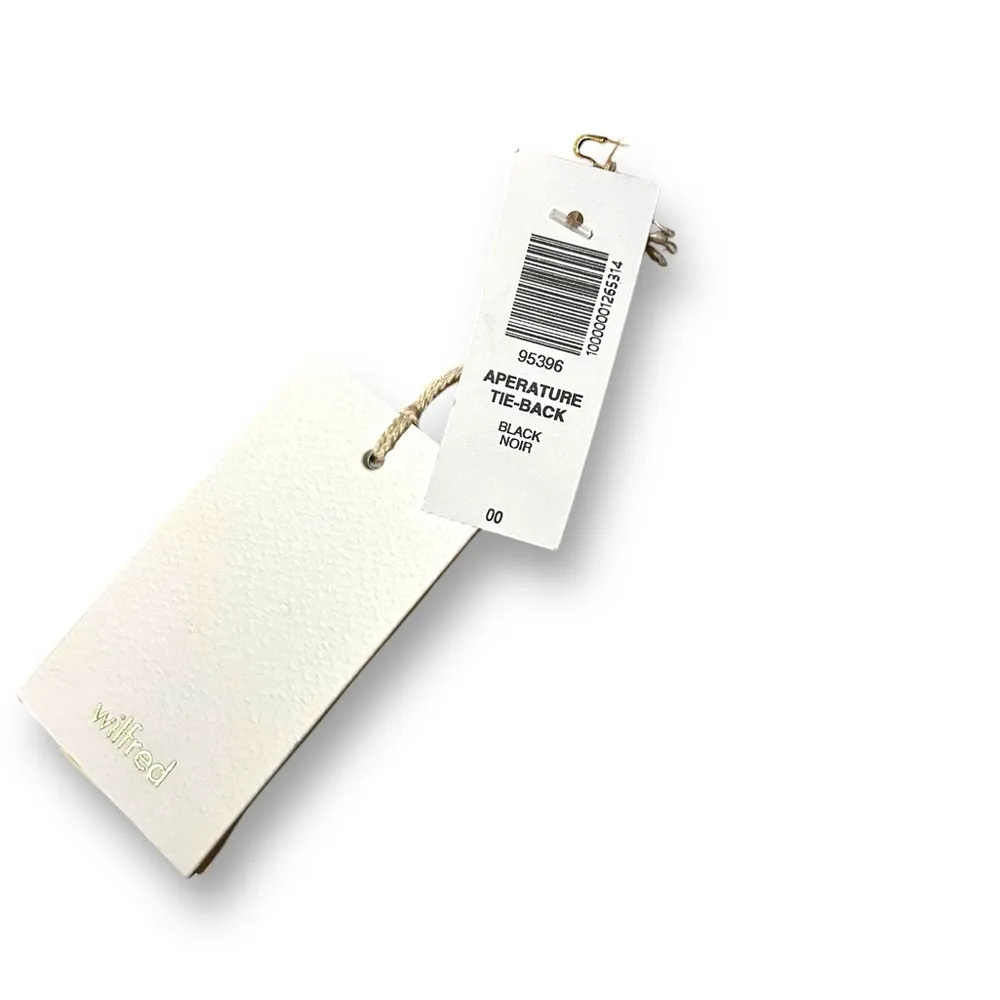 Aritzia Wilfred Aperature Black Tie Back Japanese Crepe Mini Dress 00 New - Image 6