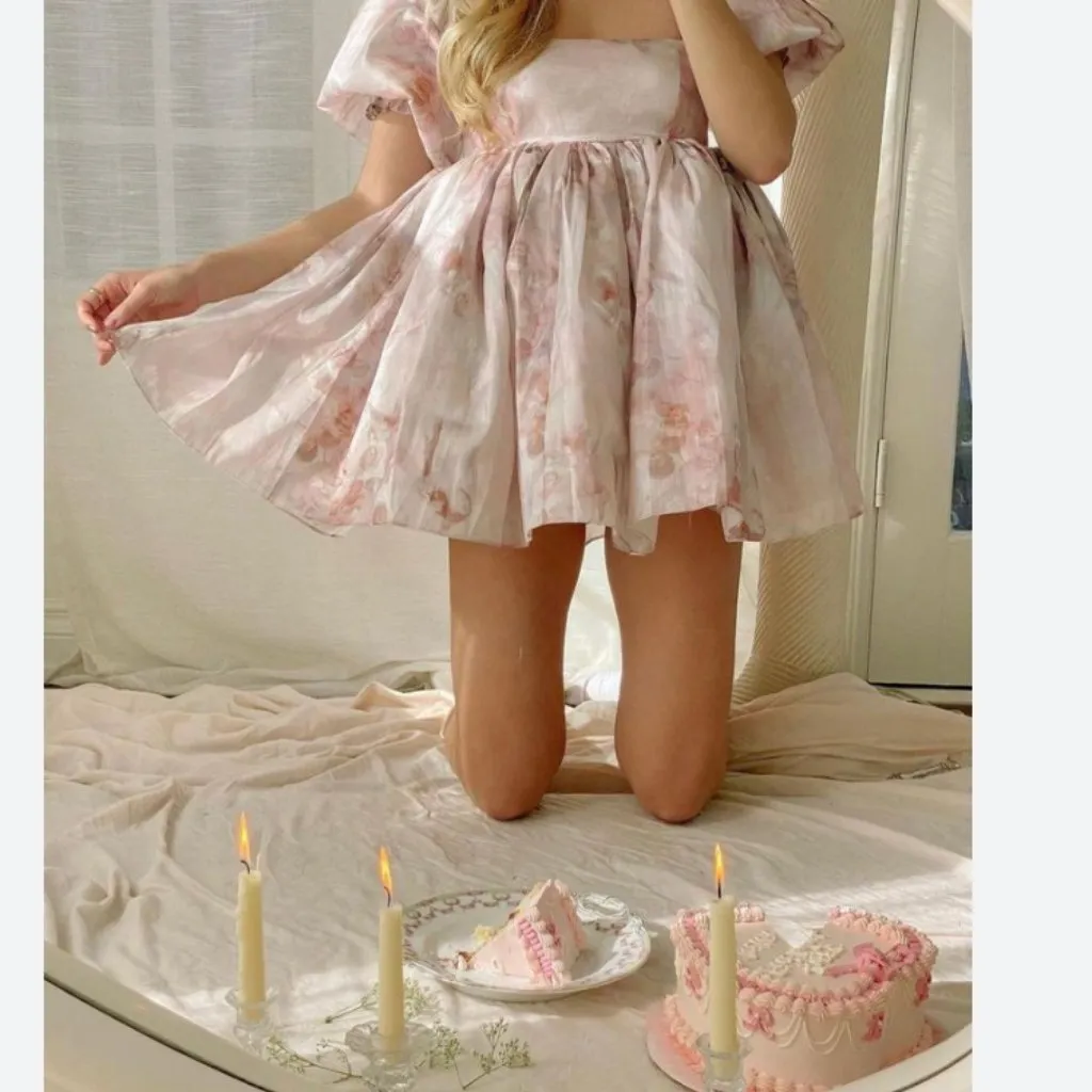Selkie The Bleached Venus Puff Dress Pink Size XS - Image 2