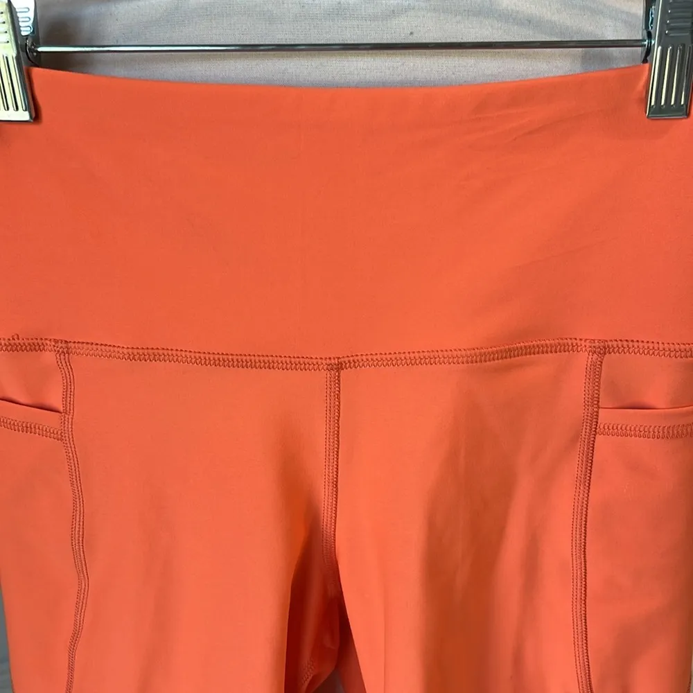 Old Navy Bike Shorts Coral Orange Cargo High Rise Womens Medium - Image 6