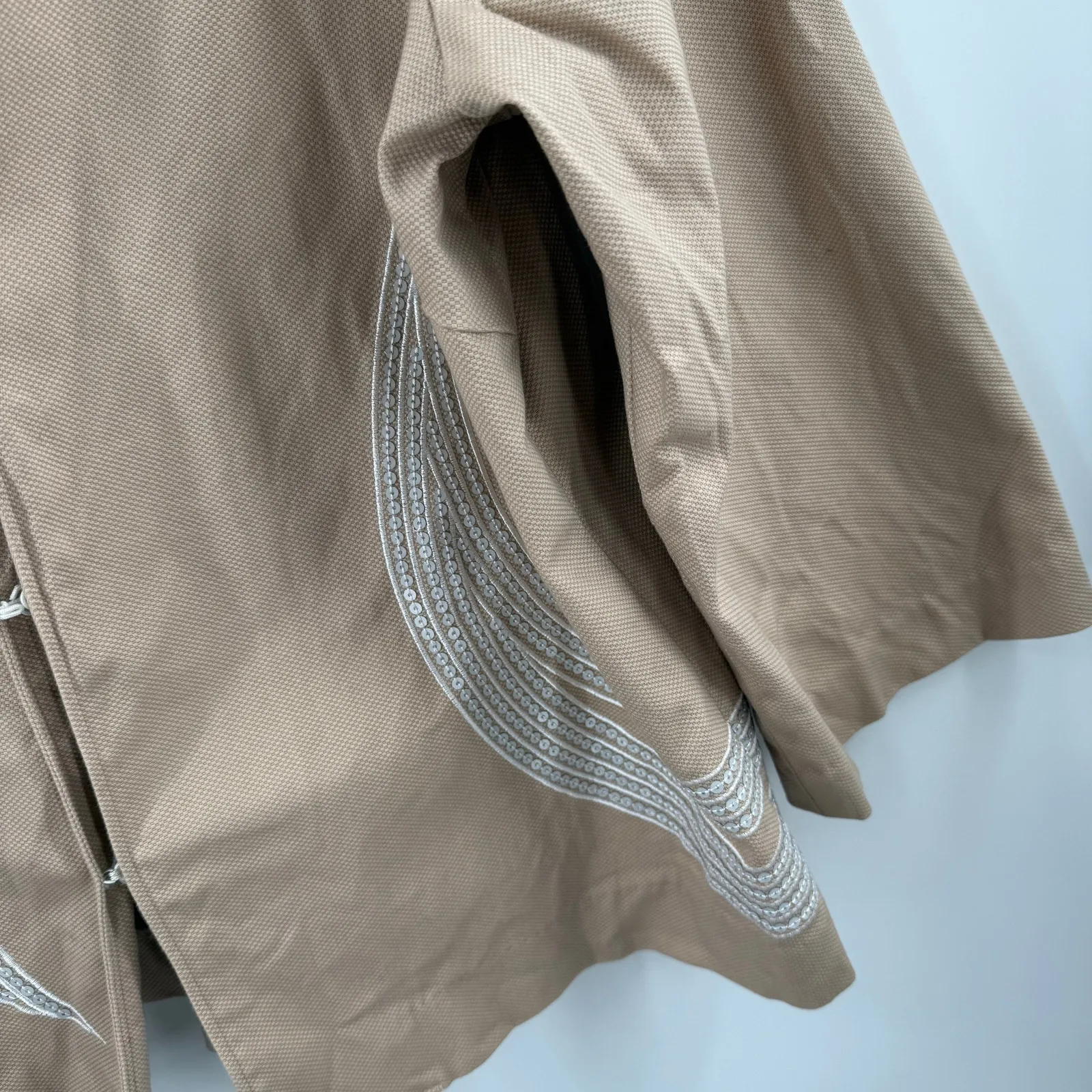 BOB MACKIE Wearable Art Jacket Size 1X Blazer Lagenlook Artsy Plus Curvy Stretch - Image 6