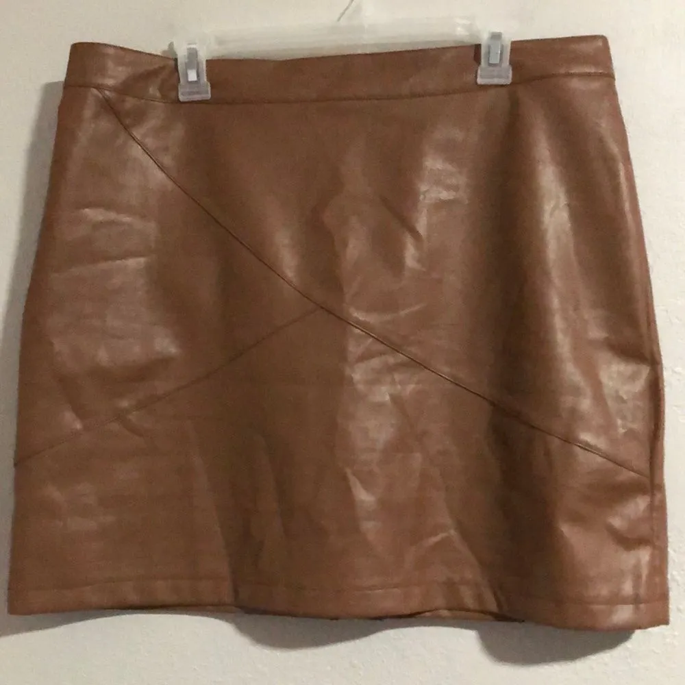 Zeagoo Size XXL Classic High Waisted Faux Leather Bodycon Mini Pencil Skirt - Image 2