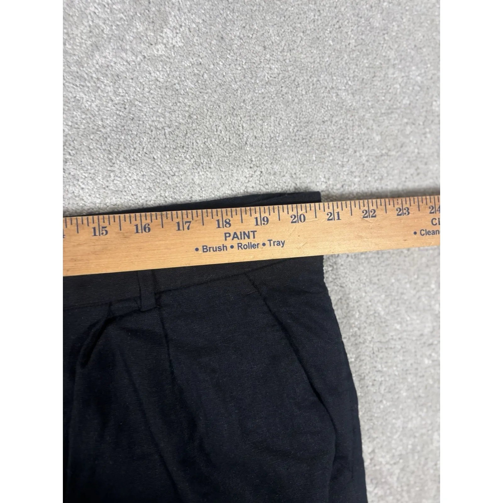 Abercrombie & Fitch Linen Blend Tailored Wide Leg Pant Women 35/20s Black Sloane Size undefined - Image 6