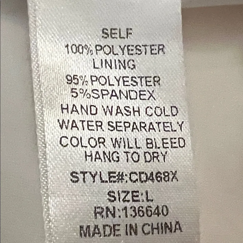 L'ATISTE Sunflower Paradise Mini Dress White Yellow Floral Embellished SZ Large - Image 8