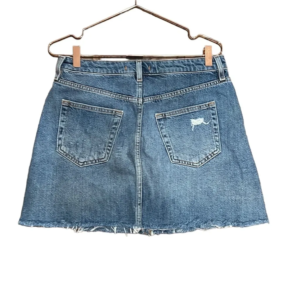We the Free Free People Distressed frayed Denim skirt Size 30 - Image 5
