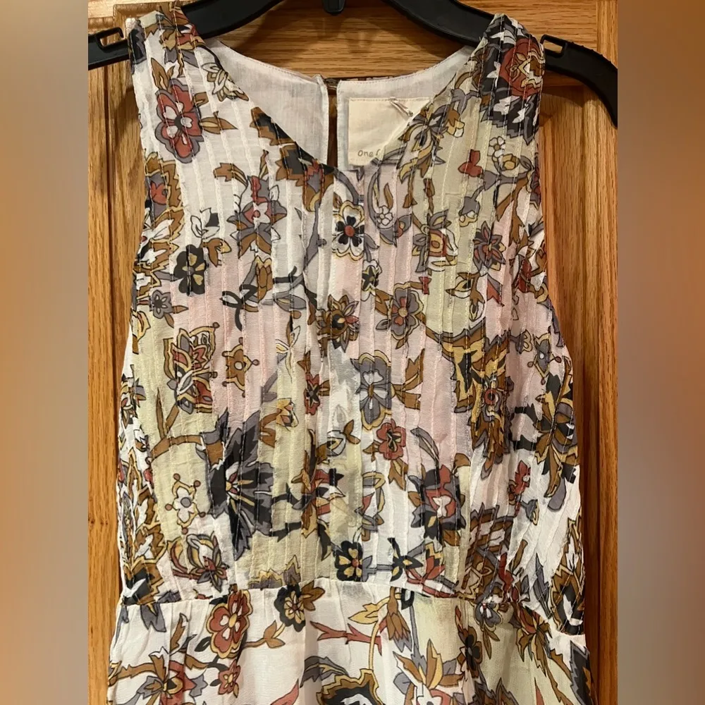 Anthropologie Free People One Fine Day Terrace Sleeveless Floral Midi Dress Sz 2 - Image 4