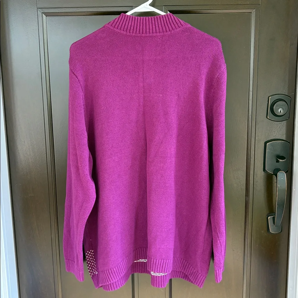 NWT CJ Bank Winter Snowman Sweater Size 2X Purple - Image 10