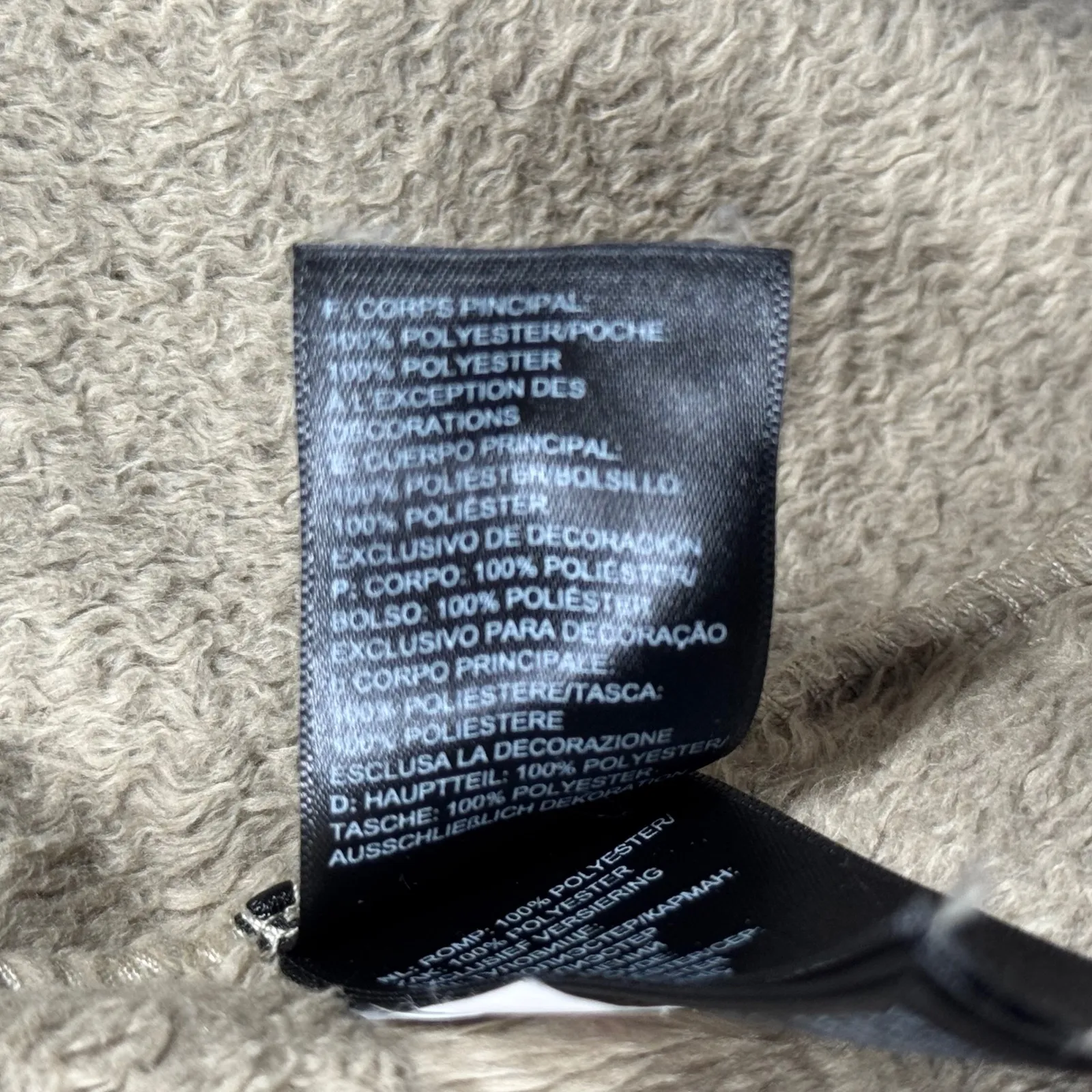 The North Face Osito Jacket Womens Teddy Fleece Full Zip L Beige Outdoor Layer‎ - Image 10