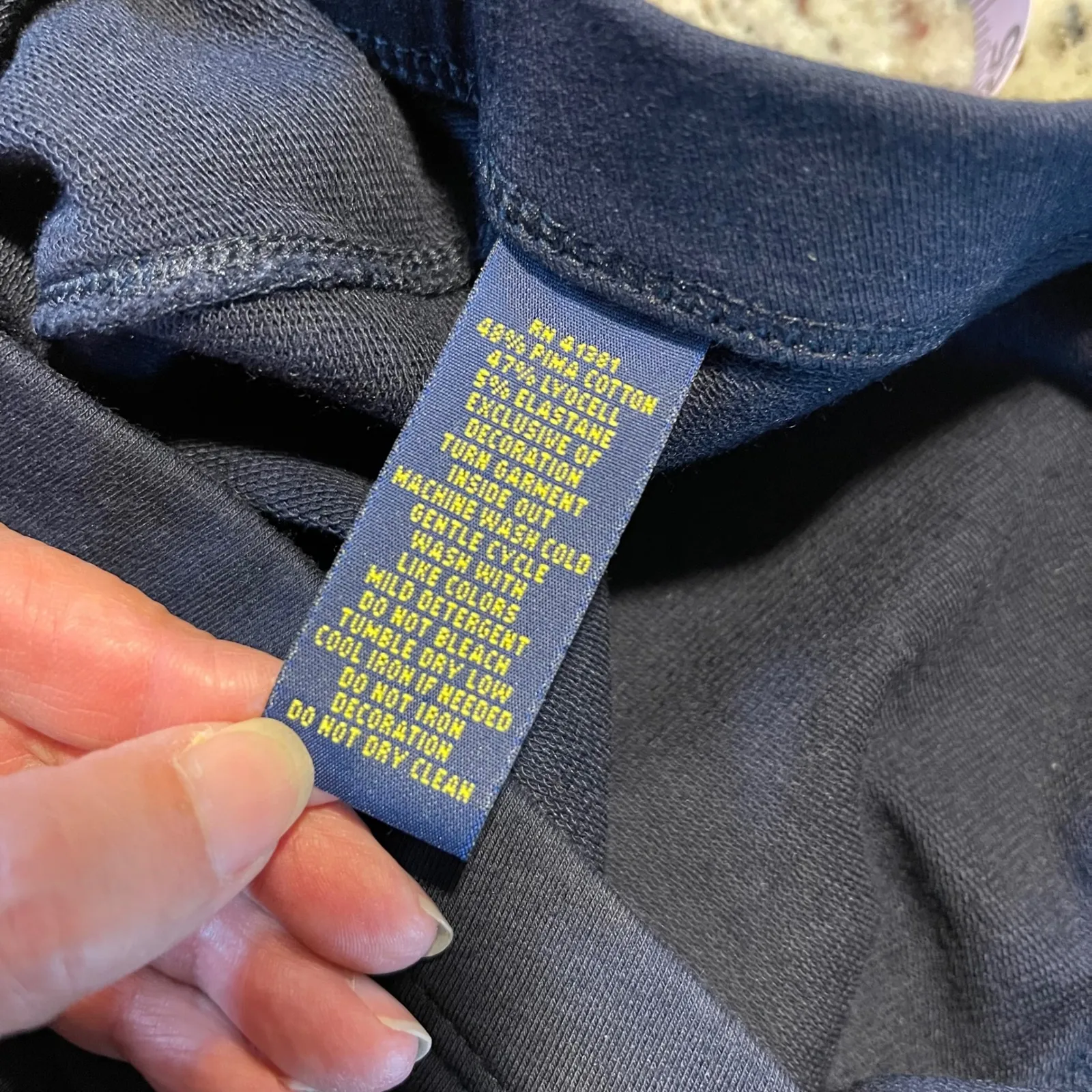 Polo Ralph Lauren Women Navy Blue Riding Pants with Suede Knee Patches Medium - Image 6