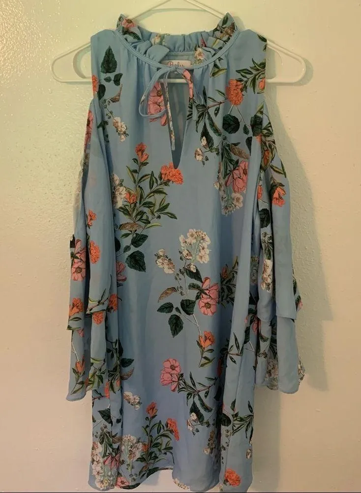 Parker Daphne Floral Cold Shoulder Shift Dress - Image 3