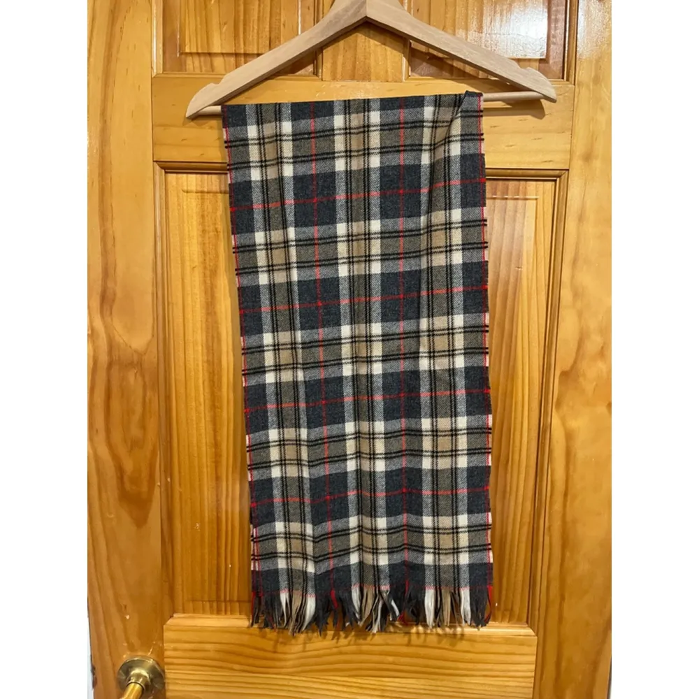 Vintage Pendleton Pure Virgin Wool Made in USA Tartan Plaid Fringe Scarf - Image 2