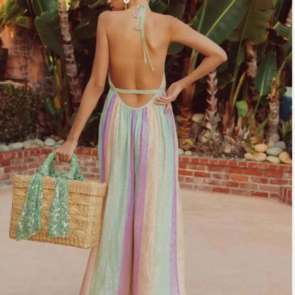 Sundress Sophie Jumpsuit in Marbella Mix Pastel Size undefined - Image 3