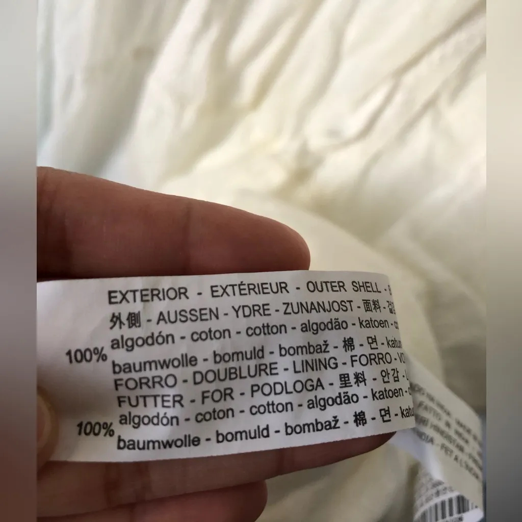 Zara midi Dress voluminous embroidered Boho babydoll oversized women sz M cotton - Image 10