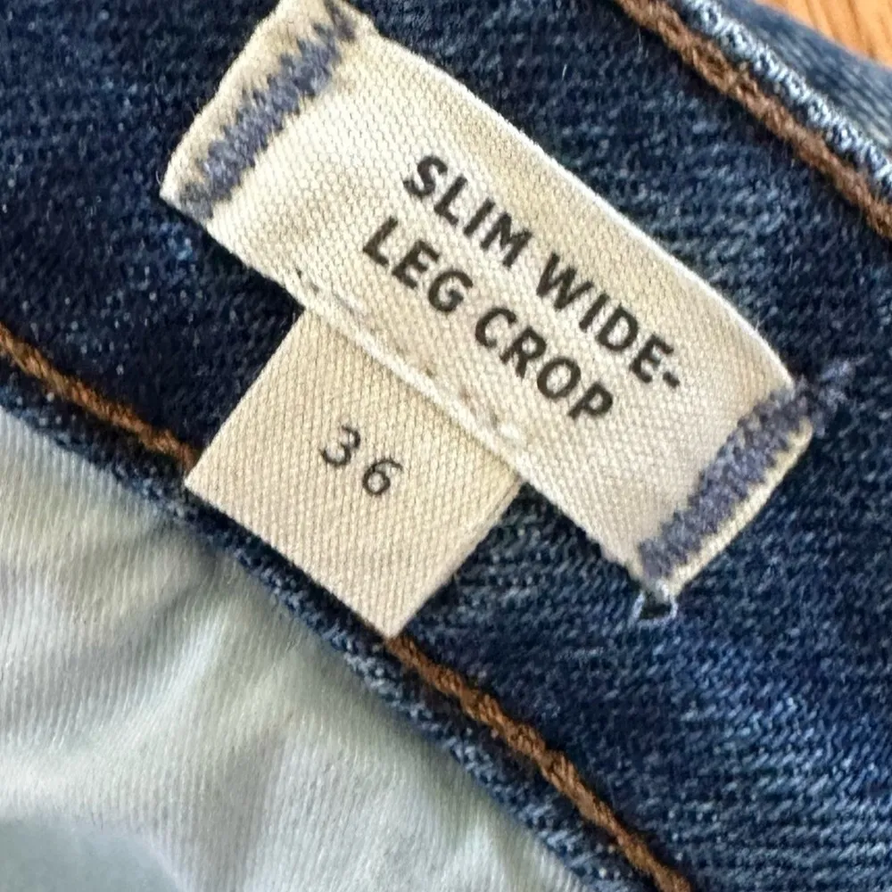 Madewell Slim Wide-Leg Crop Jeans in Reggie Wash Sz 36 - Image 5