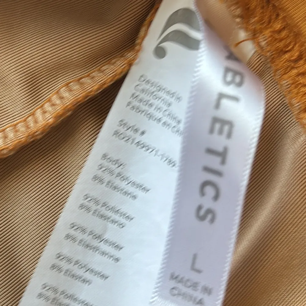 Fabletics Velour Orange Zip-Up Jumpsuit SIZE L - Image 5