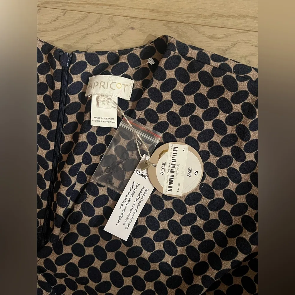 Oval Print Wrap Culotte Jumpsuit Blue Size 4 - Image 7