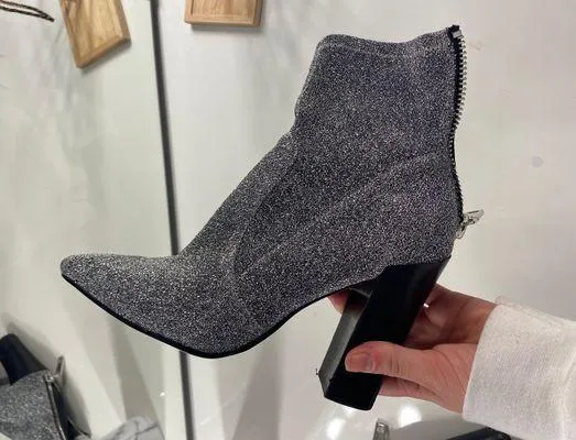 booties Silver Size 7.5 - Image 2