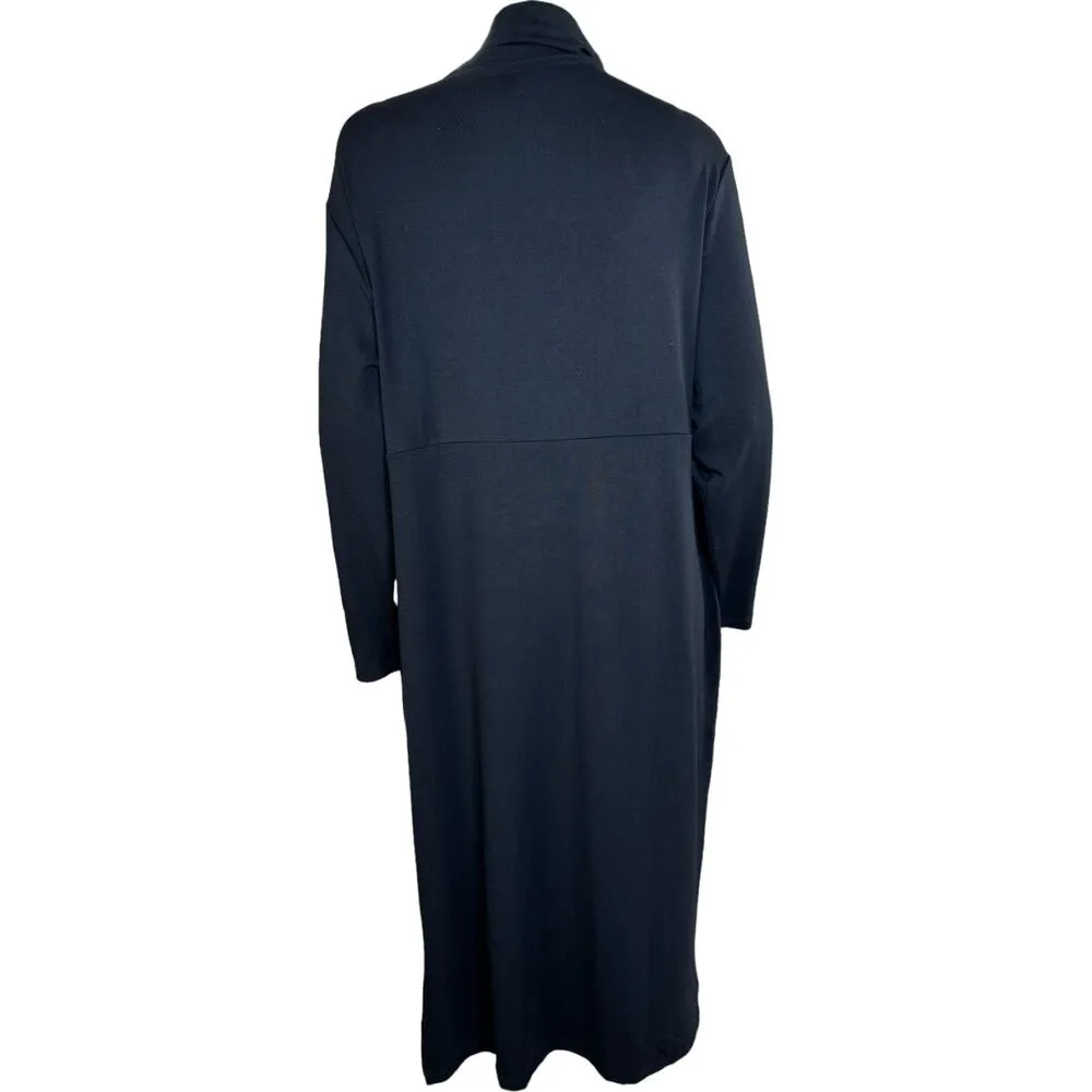 Women with Control Finespun Jersey Tummy Control Midi Dress Black Petite Small - Image 13