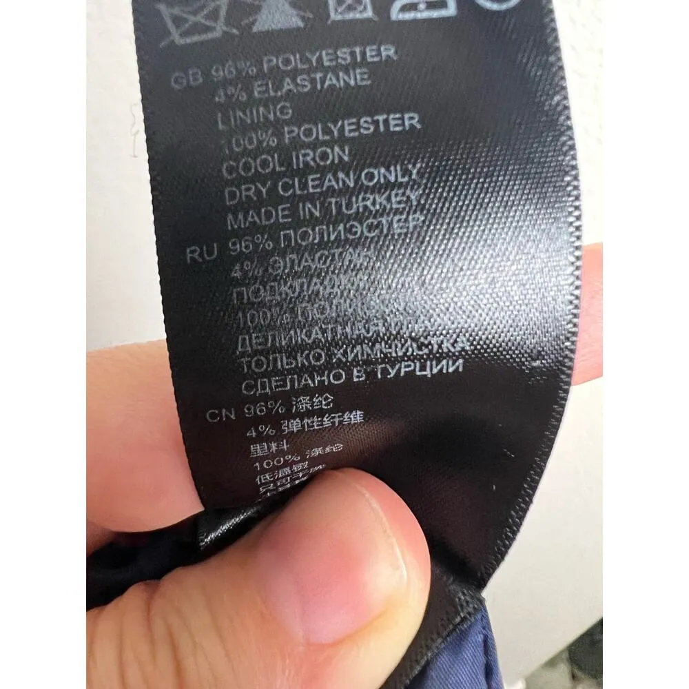 Reiss Women's Solid Navy Blue Straight Pencil Skirt Size 4 - Image 5