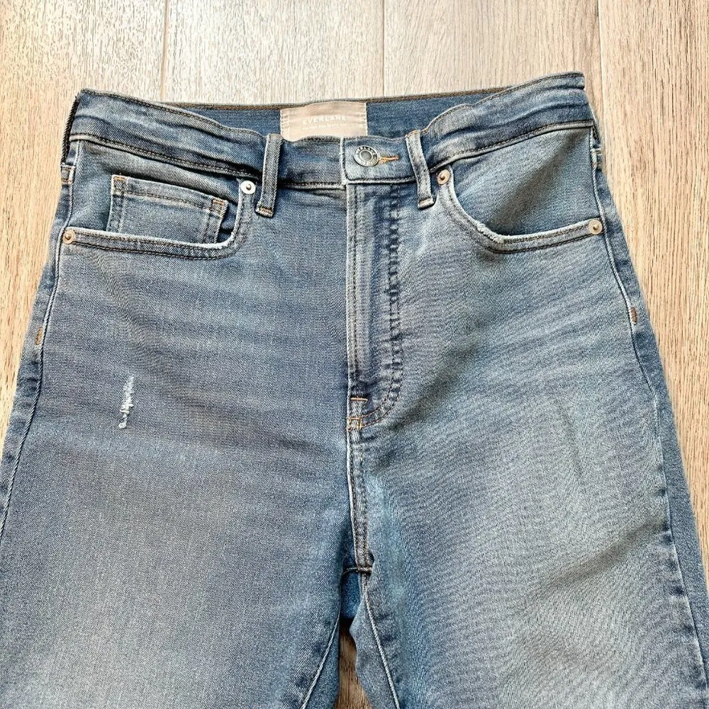 Everlane The Authentic Stretch High-Rise Skinny Jeans Mid Blue Size 28 - Image 5