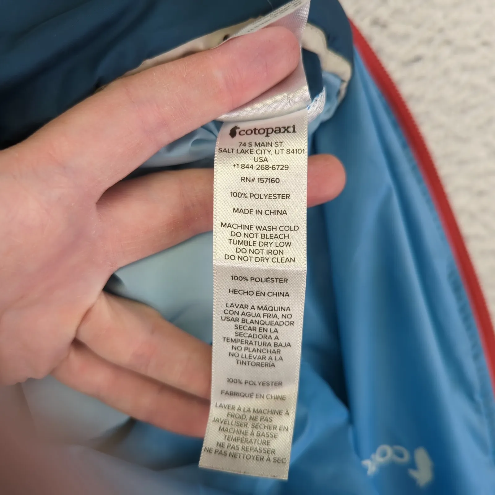 Cotopaxi  Women's Teca Calido Hooded Light Color Block Puffer Jacket Coat Medium - Image 8