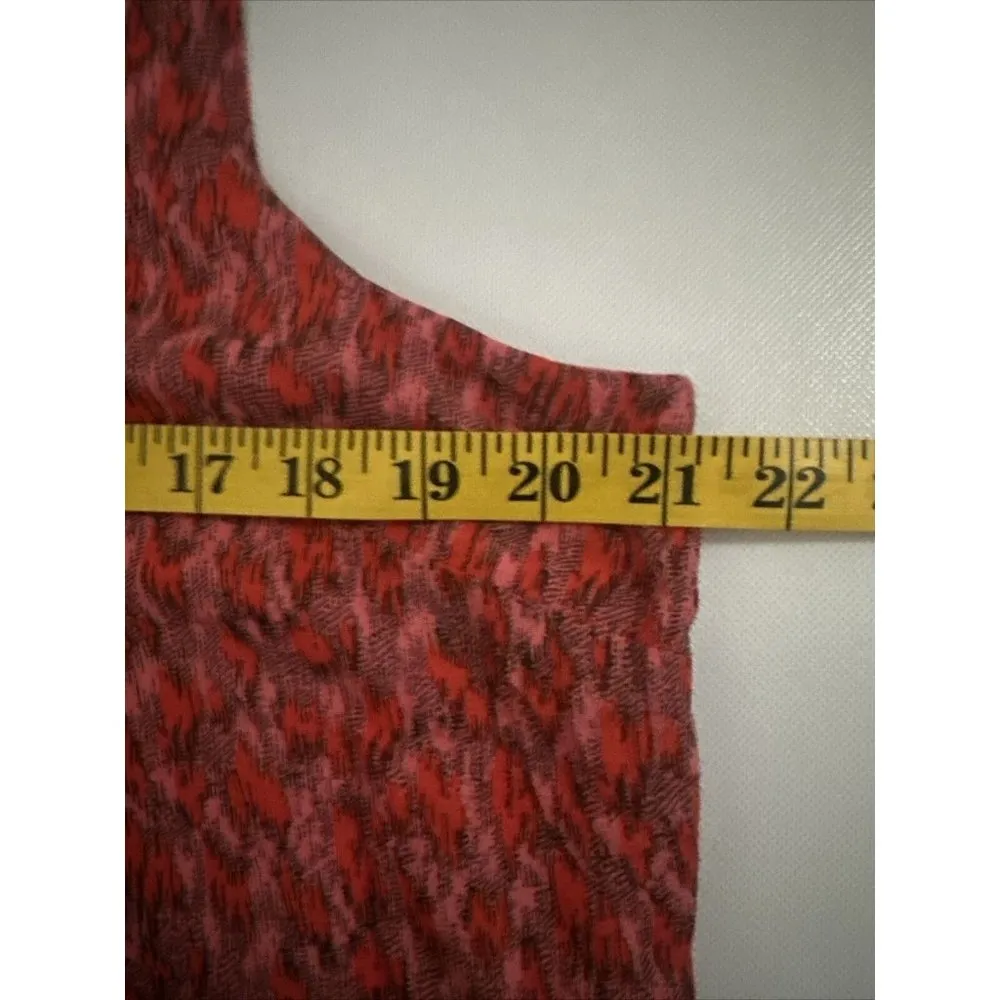 Joie Boho Tiered Maxi Dress Large Sundress Red Pink Tea Rose Sleeveless … - Image 8