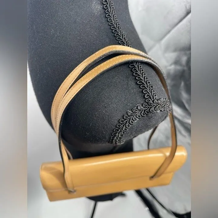 Tan shoulder bag‎ purse with shine - Image 2