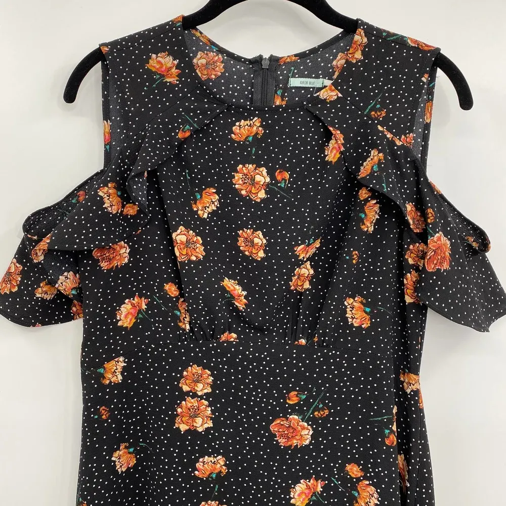 Kimchi Blue Urban Outfitters Dress Polka Dot Short Sleeve Mini Womens Medium - Image 4