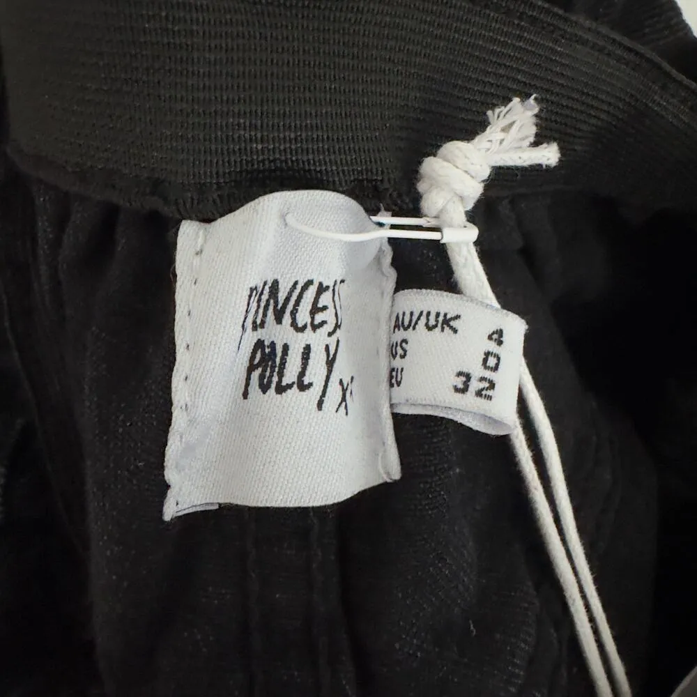 Princess Polly Open Road Paper bag Waist Jeans Black distressed pockets paperbag - Image 7