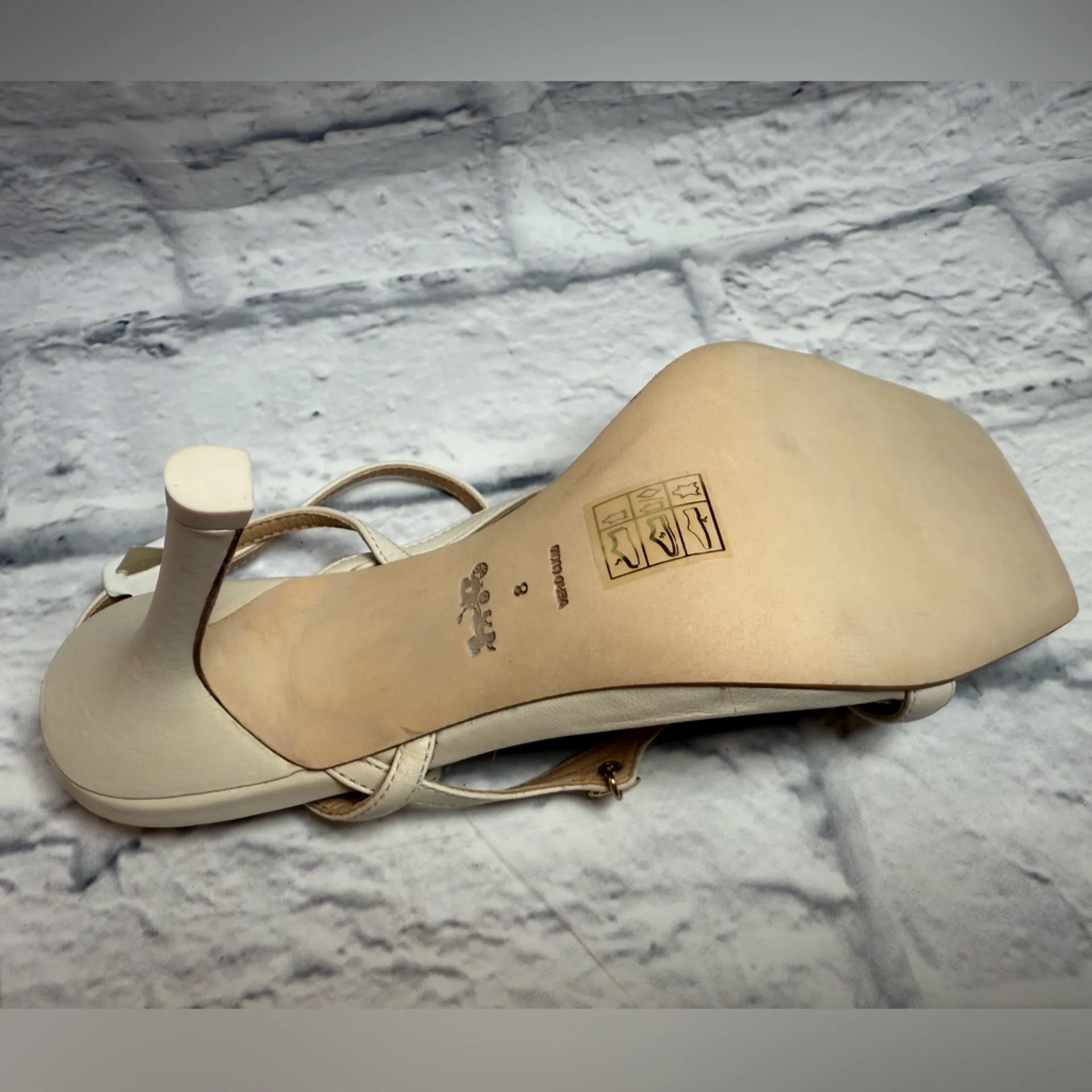 Coach Leather Heels in Chalk - Image 6