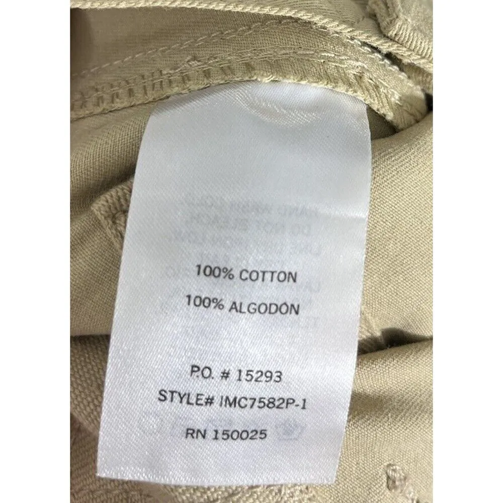 Khaki Pants Tan Cargo Juniper Blu Stretch Pockets Wide Leg Small Utility Cotton - Image 9