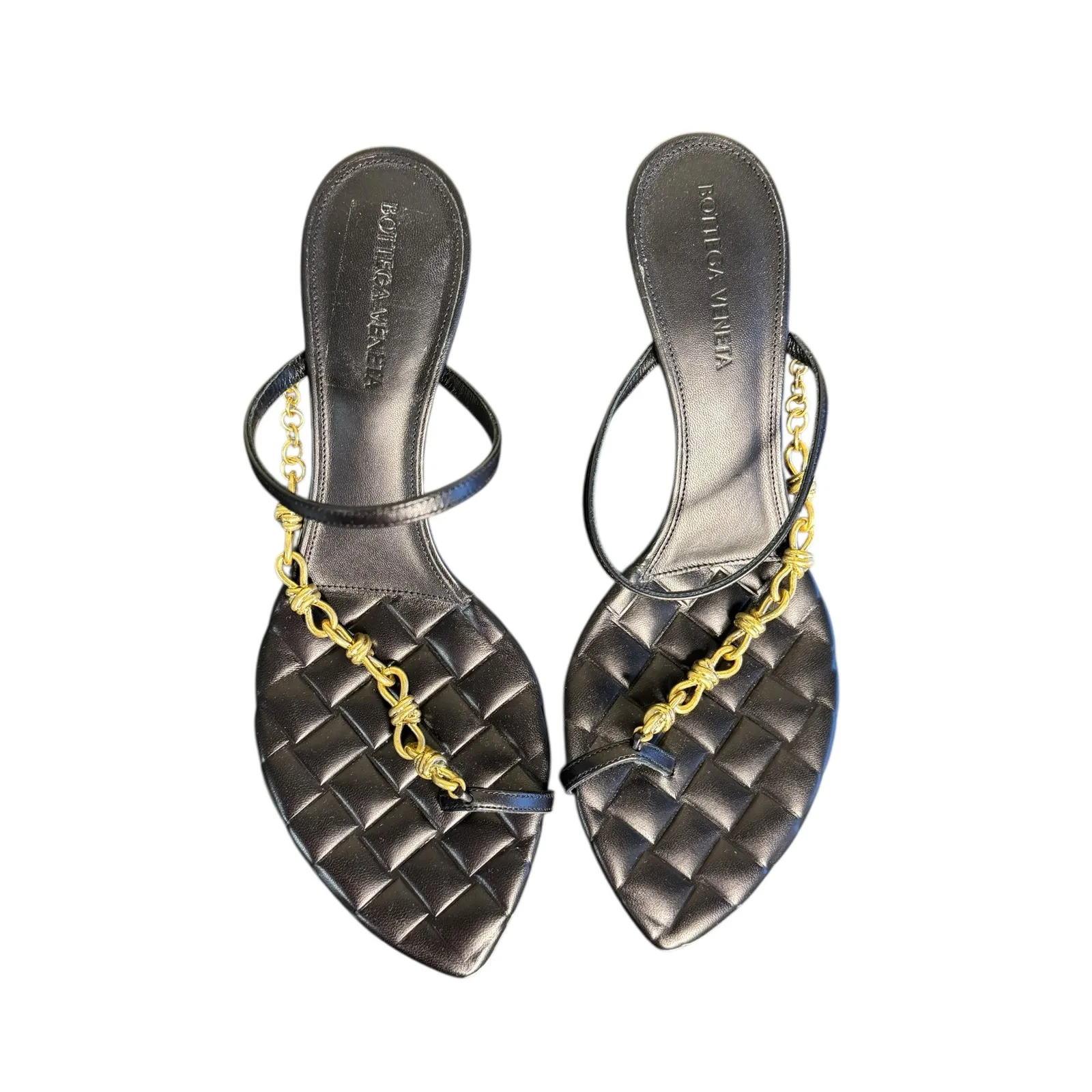Bottega Veneta NIB Leaf Sandal in Black Size 39 - Image 5