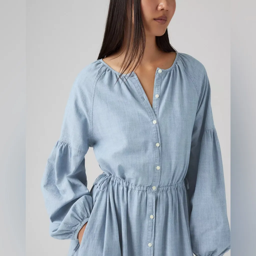 NWT  Levi's® Women's Jolene Maxi Dress Light Blue Honestly Happy XXL - Image 4