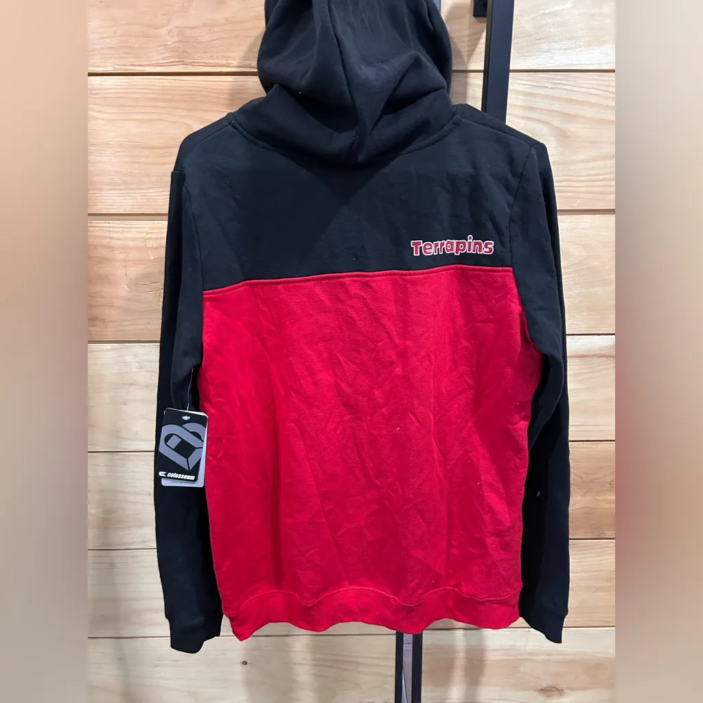 Women’s colosseum black/red maryland terrapins lightweight half zip hoodie NWT - Image 4