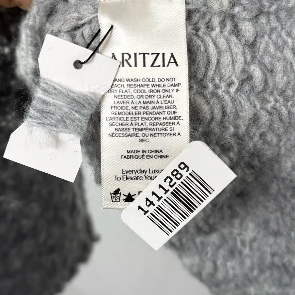 Aritzia NWT The Group  Wool Blend Sway Sweater in‎ Heather Chrome Size Large - Image 5