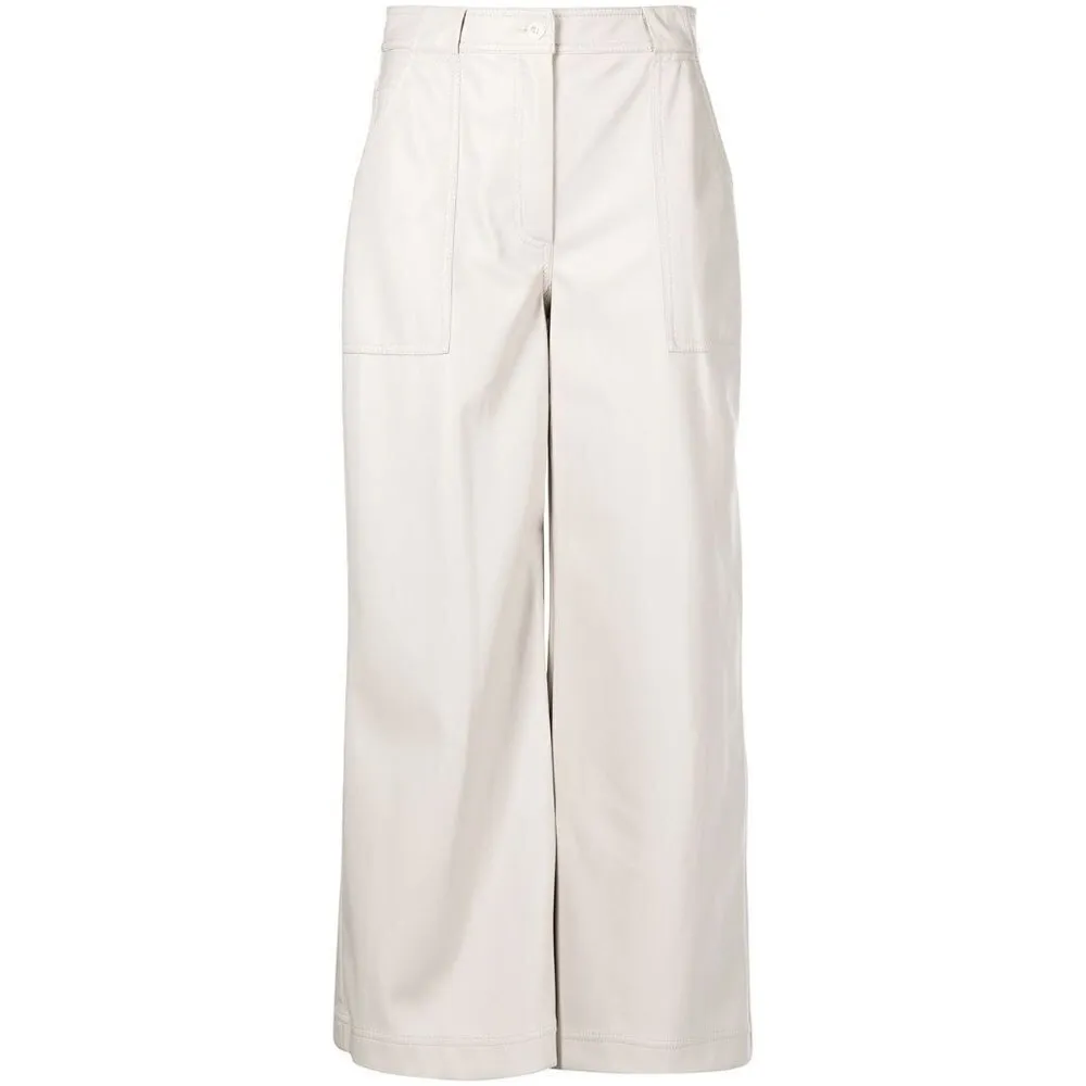 JONATHAN SIMKHAI STANDARD Vegan Judah Leather Pants in Bone 0 New Womens Trouser White - Image 11