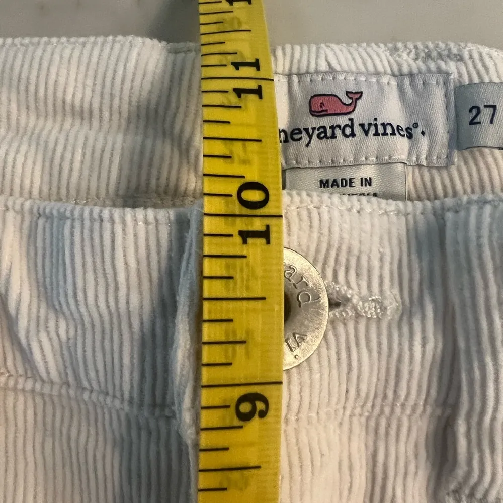 Vineyard Vines Women’s Corduroy Hight Rise Skinny Cream Straight Pant Size 27 - Image 7