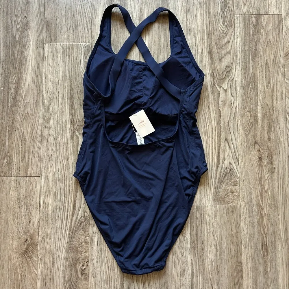 Andie Swim The Tulum Navy One Piece Swimsuit Long Torso Size XXXLT NWT - Image 4