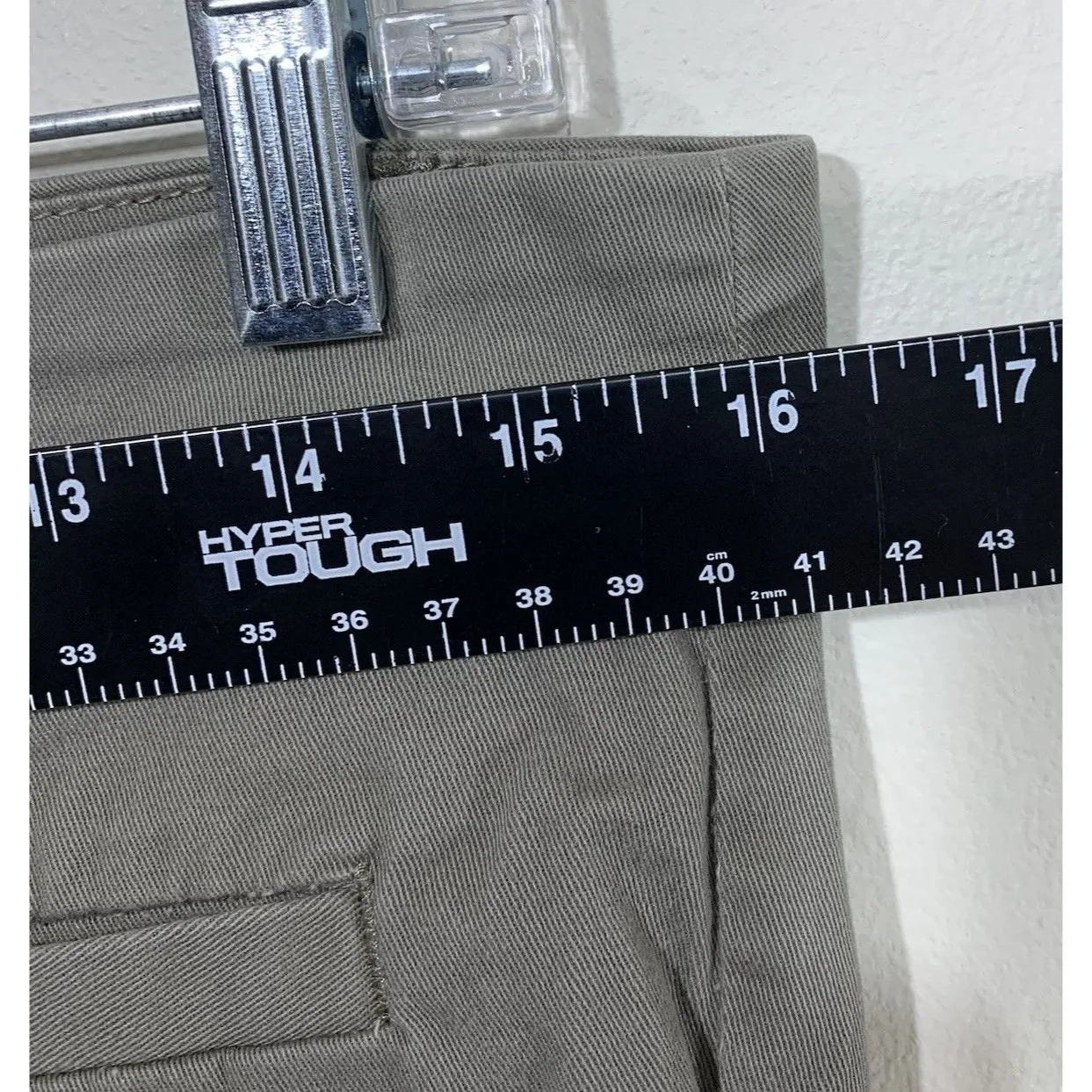 Dalia Collection Modern Fit Cropped Pants Size 6 Green Stretch Button Ankle - Image 2