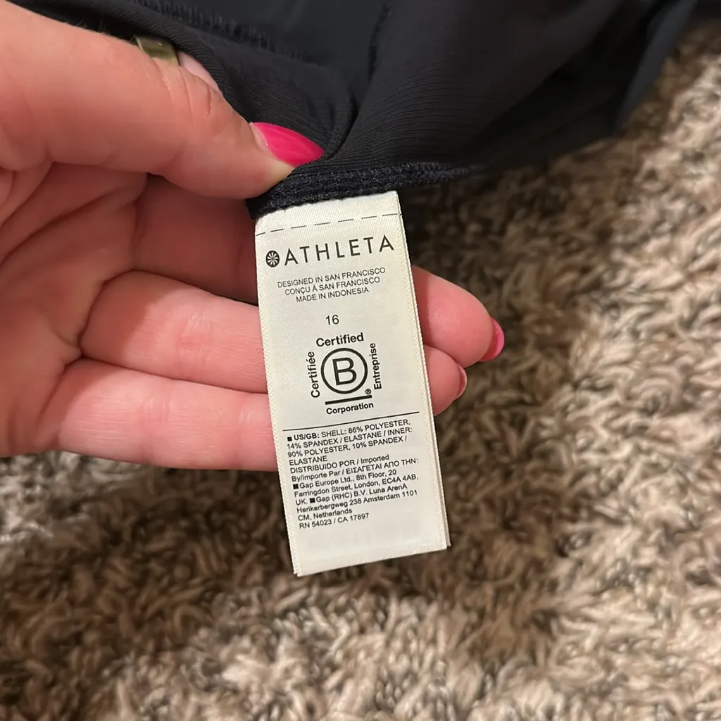 Athleta Brooklyn Skort Skirt Size 16 Black - Image 7