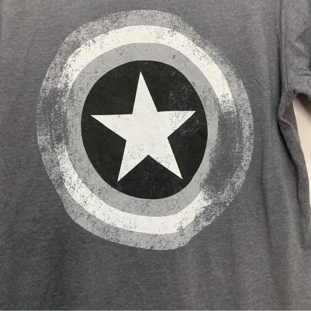 Marvel‎ Captain America Grey Shield T-Shirt Size Small - Image 2