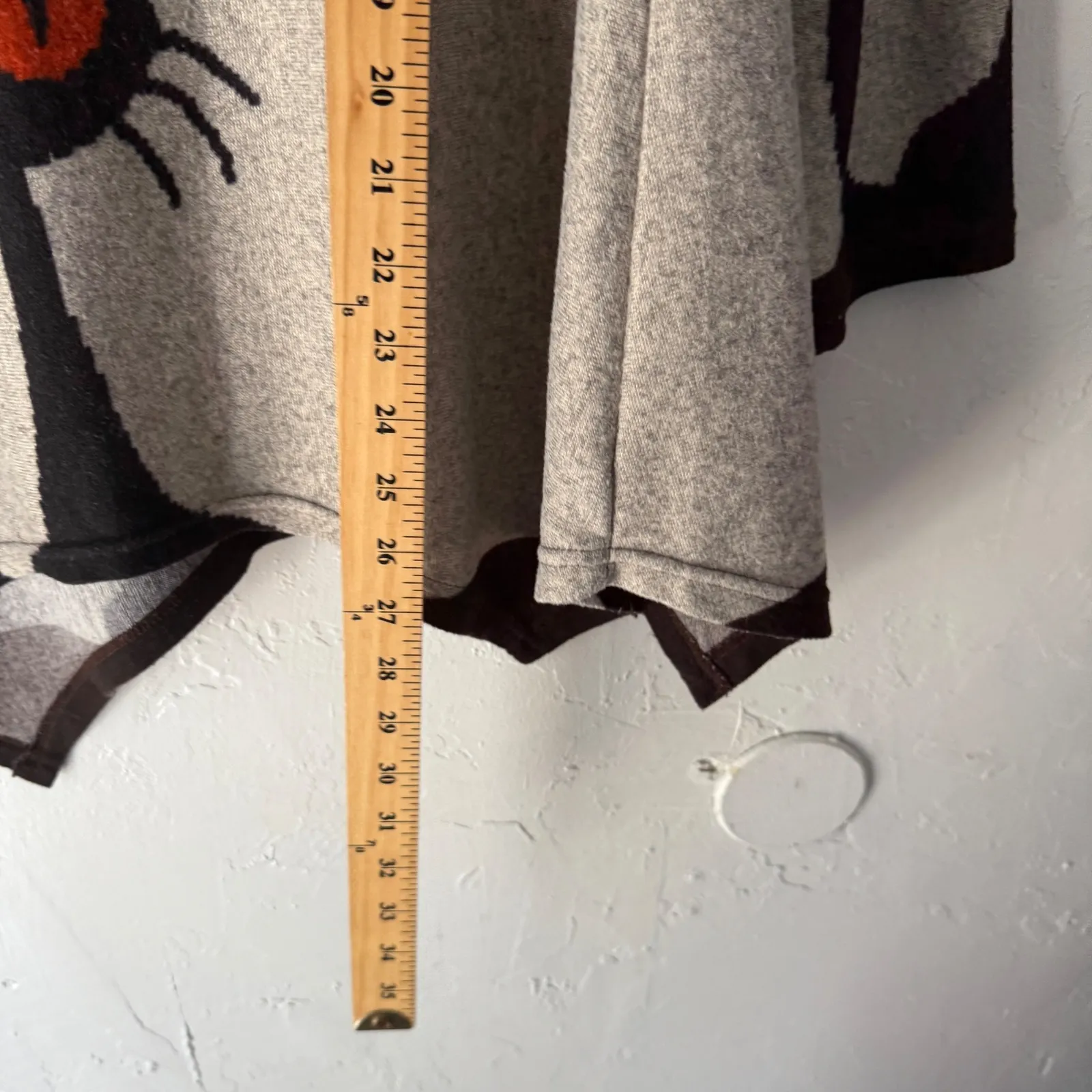 Creation Black Gray Moon Stars Cat Print Tunic Sweater M Grunge Strange Goth Size M - Image 9