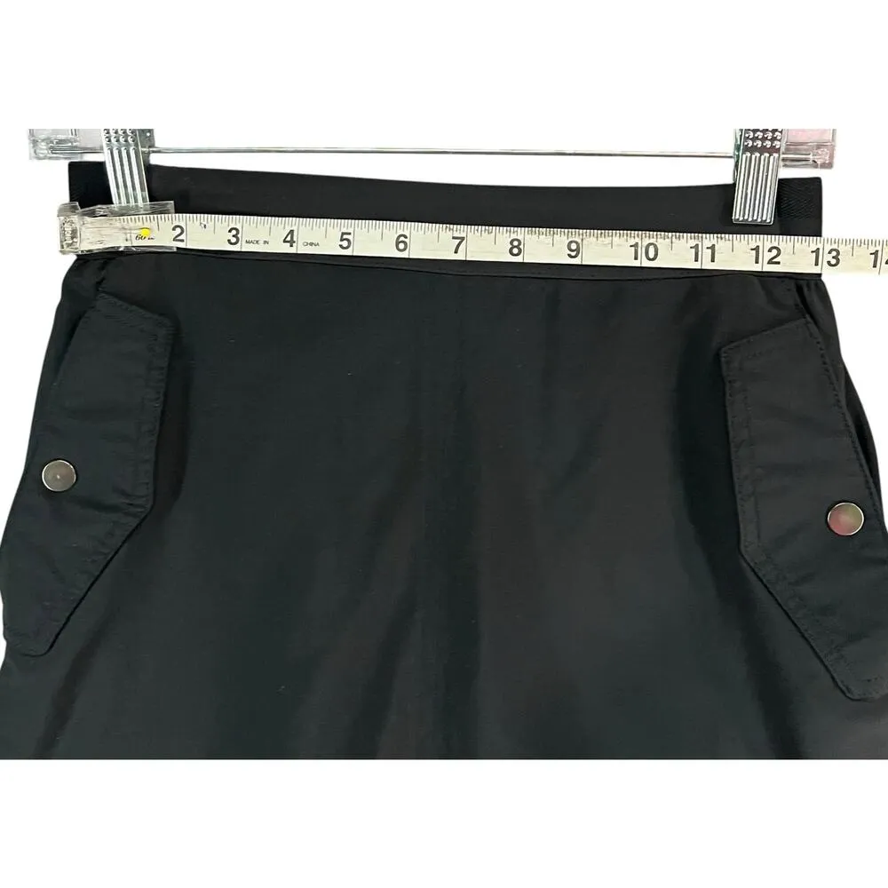 Athleta Vienna Cargo Skort Skirt 4 Black Pockets UPF50+ Golf Tennis Travel - Image 6