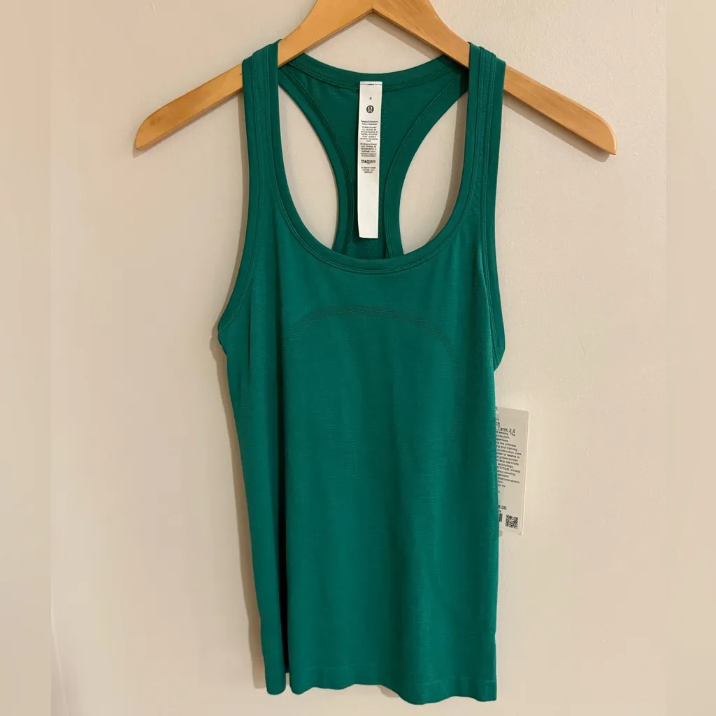 LULULEMON Swiftly Tech Racerback Tank Top 2.0 NEW size 4 Cascadia Green W1CHRS - Image 2