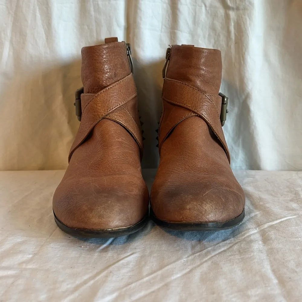 Marcin Leather Harness Buckles Studded Ankle Boot - Image 3