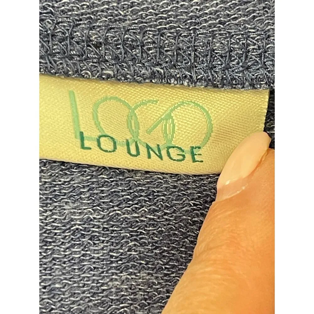LOGO Lounge Lori Goldstein Blue Size Small Terry Short Sleeve Tunic Top Pocket - Image 5