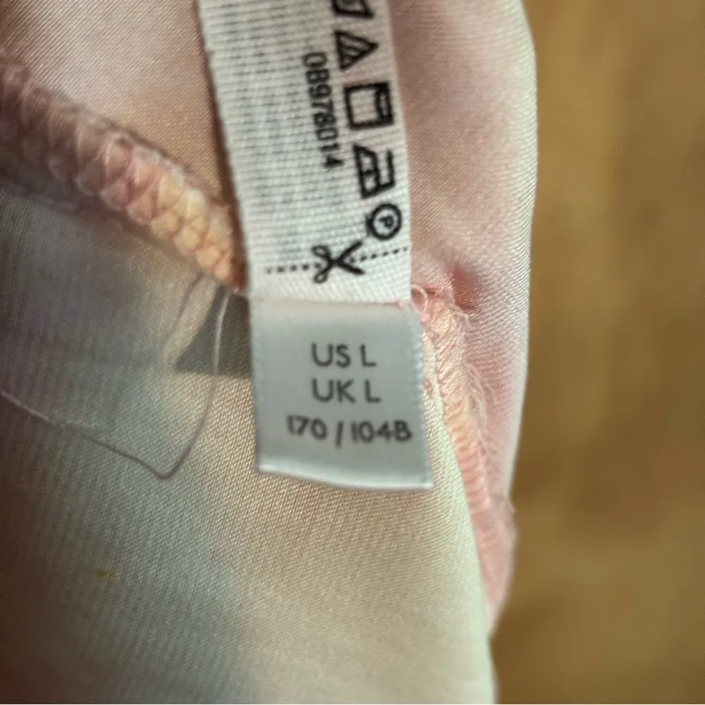 Free People Chasing Shadows Pink Tie Dye Slip Dress Midi Sz L - Image 8