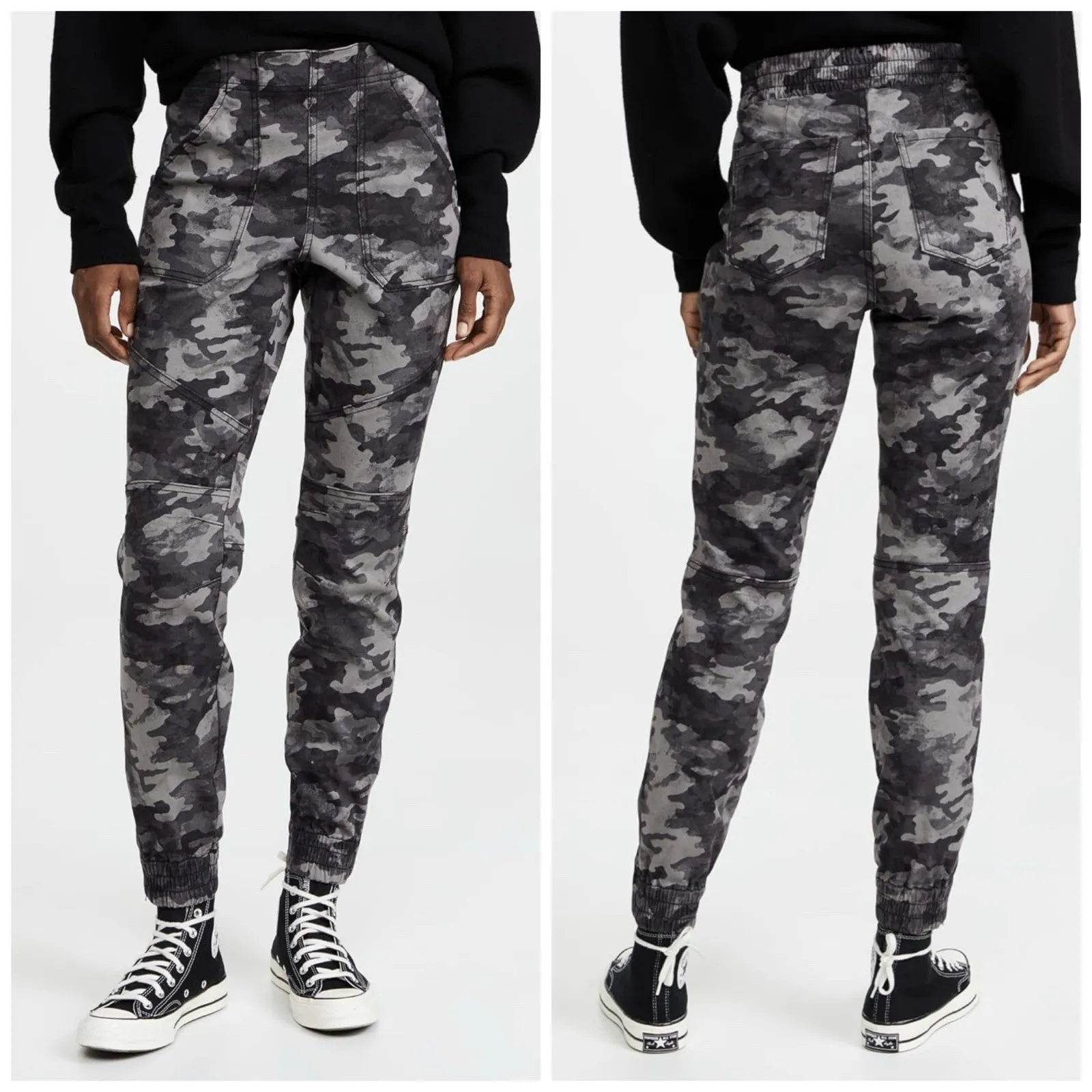 Spanx Stretch‎ Twill Ankle Jogger Pants Camo Women's M Pull On Tummy Control - Image 2